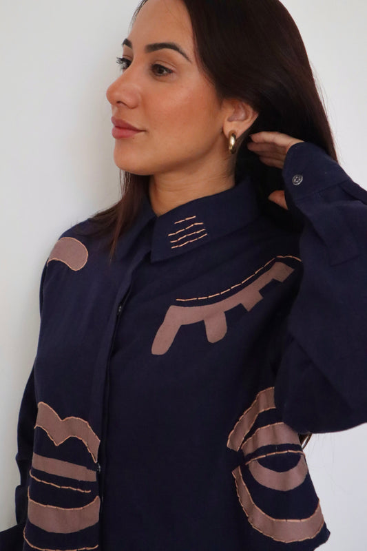 Camisa Carmen - azul
