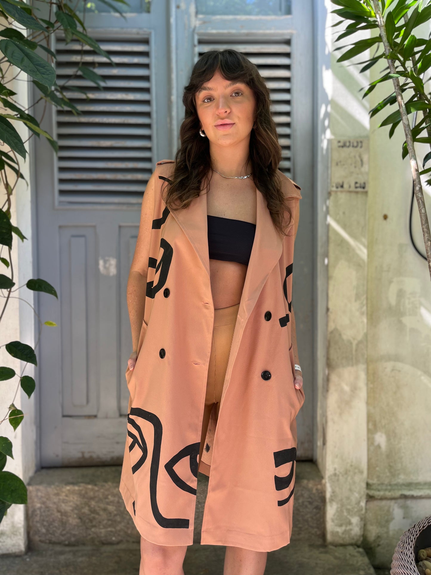 Colete Alice - pintado a mão