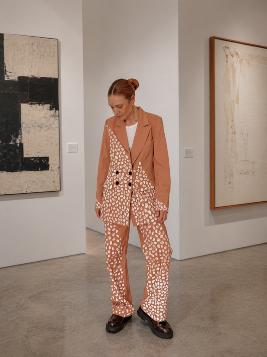 Blazer alfaiataria Bambi pintado a mão