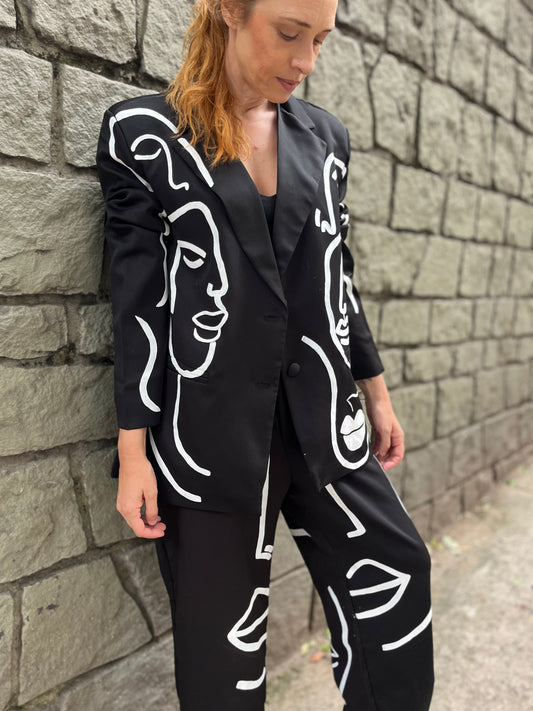 Blazer alfaiataria PB pintado a mão